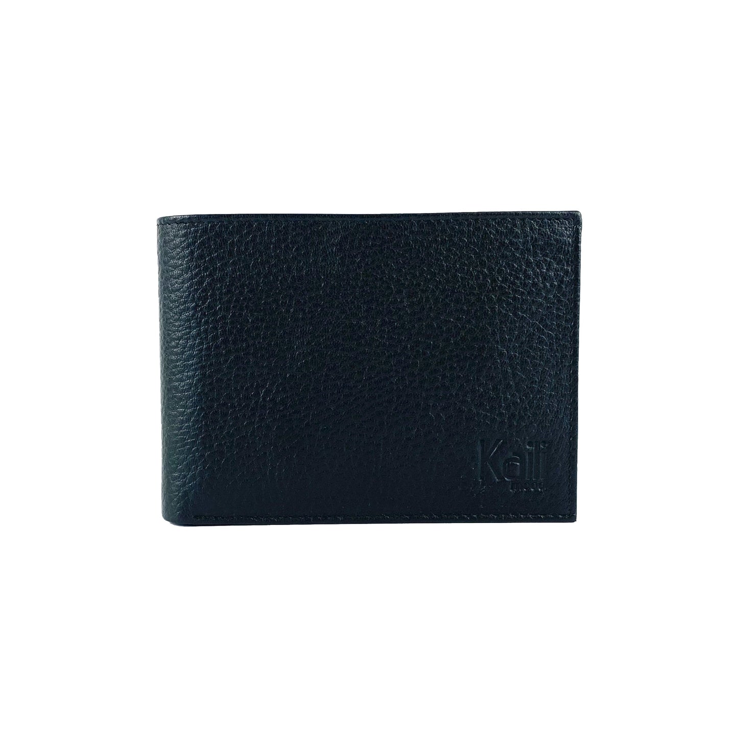 Plånbok Trifold Full-Grain Leather - Svart