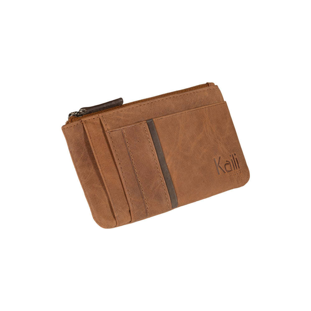 Korthållare/Myntficka Full-Grain Leather - Brun