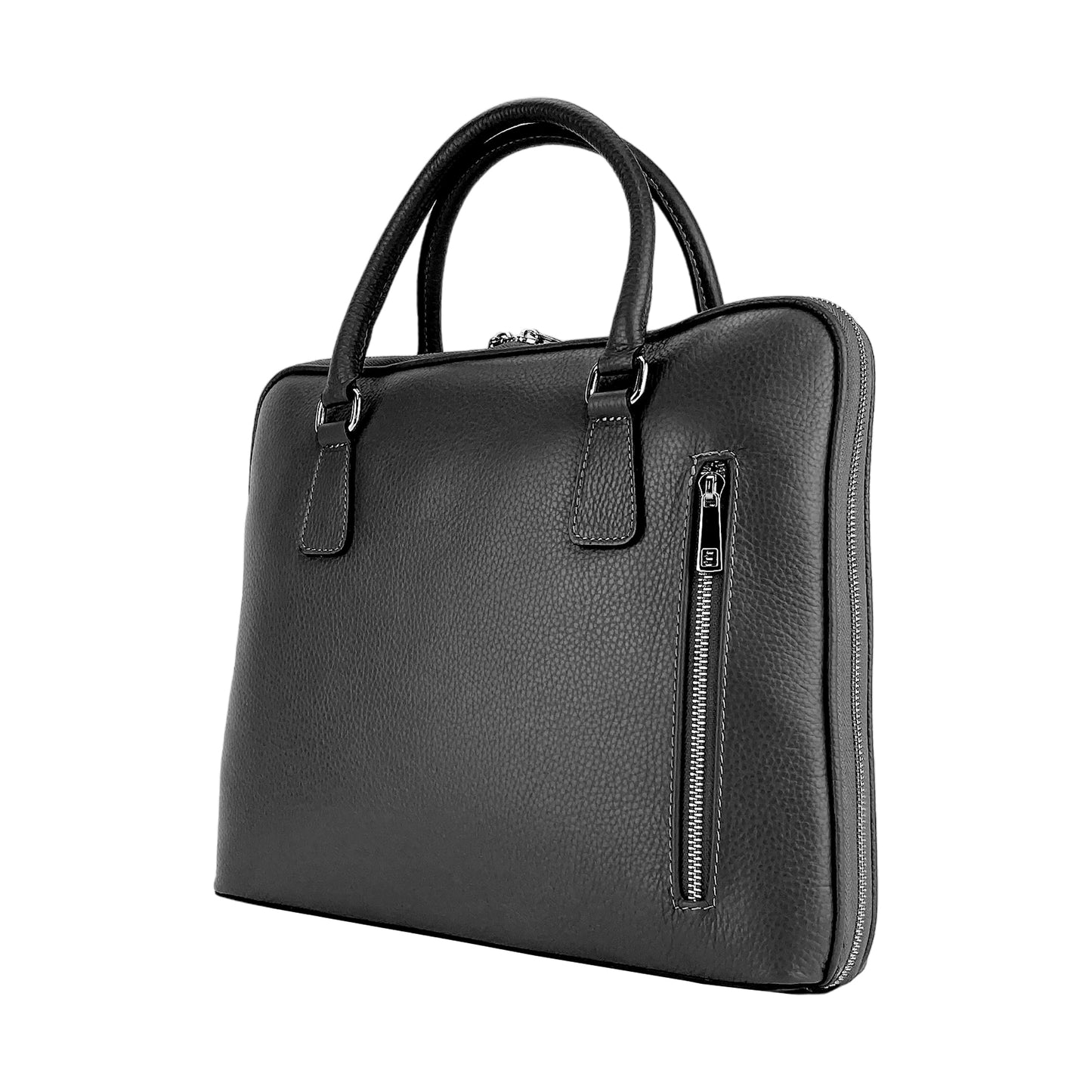 Businessväska Full-Grain Leather - Svart