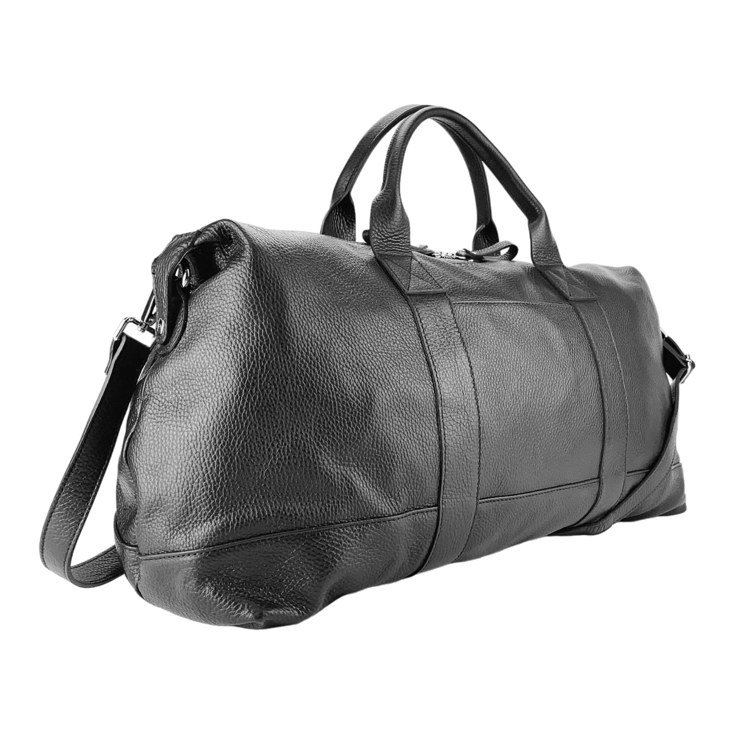 Weekendväska Full-Grain Leather - Svart