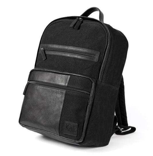Ryggsäck Canvas / Full-Grain Leather - Svart