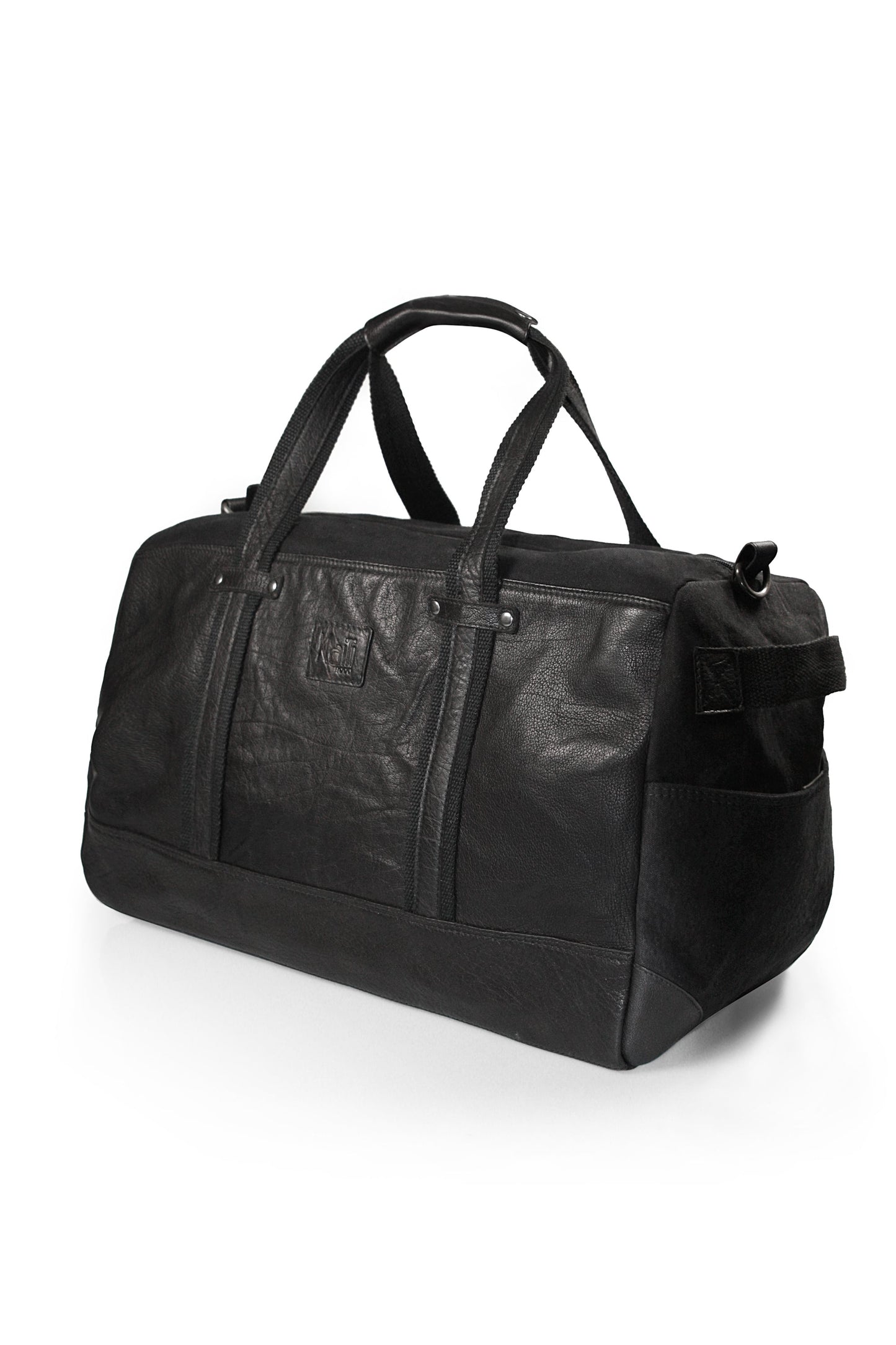 Weekendväska Canvas / Full-Grain Leather - Svart