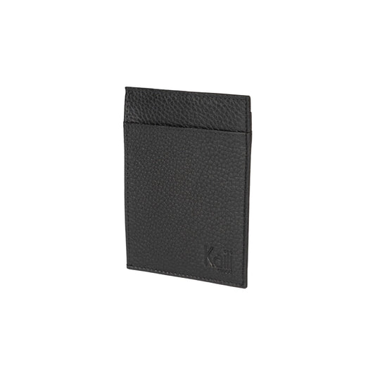Korthållare RFID-Skydd Full-Grain Leather - Svart