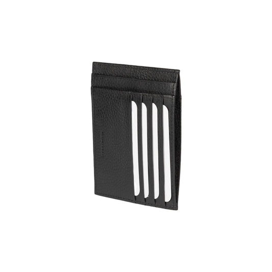 Korthållare RFID-Skydd Full-Grain Leather - Svart