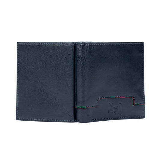 Plånbok Trifold  Full-Grain Leather - Svart