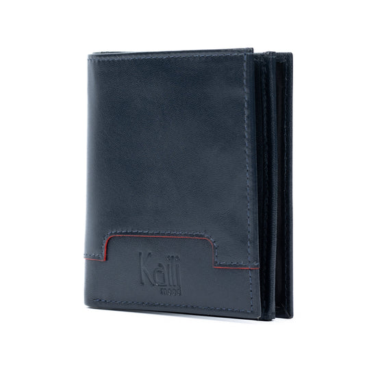 Plånbok Trifold  Full-Grain Leather - Svart