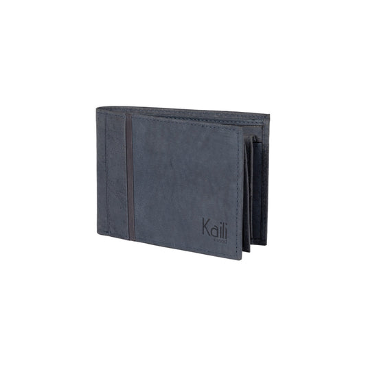 Plånbok Trifold Full-Grain Leather - Blå