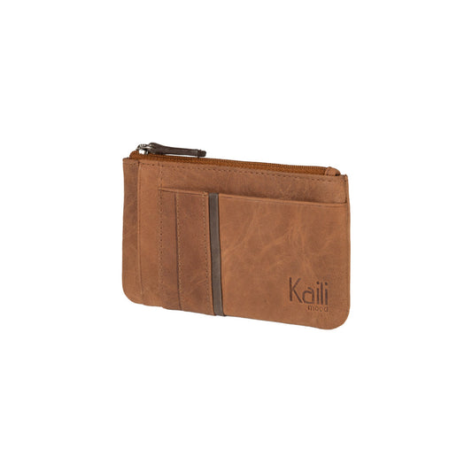 Korthållare/Myntficka Full-Grain Leather - Brun