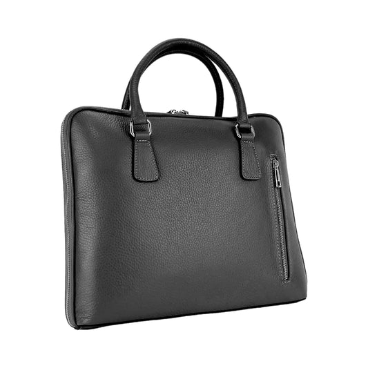 Businessväska Full-Grain Leather - Svart
