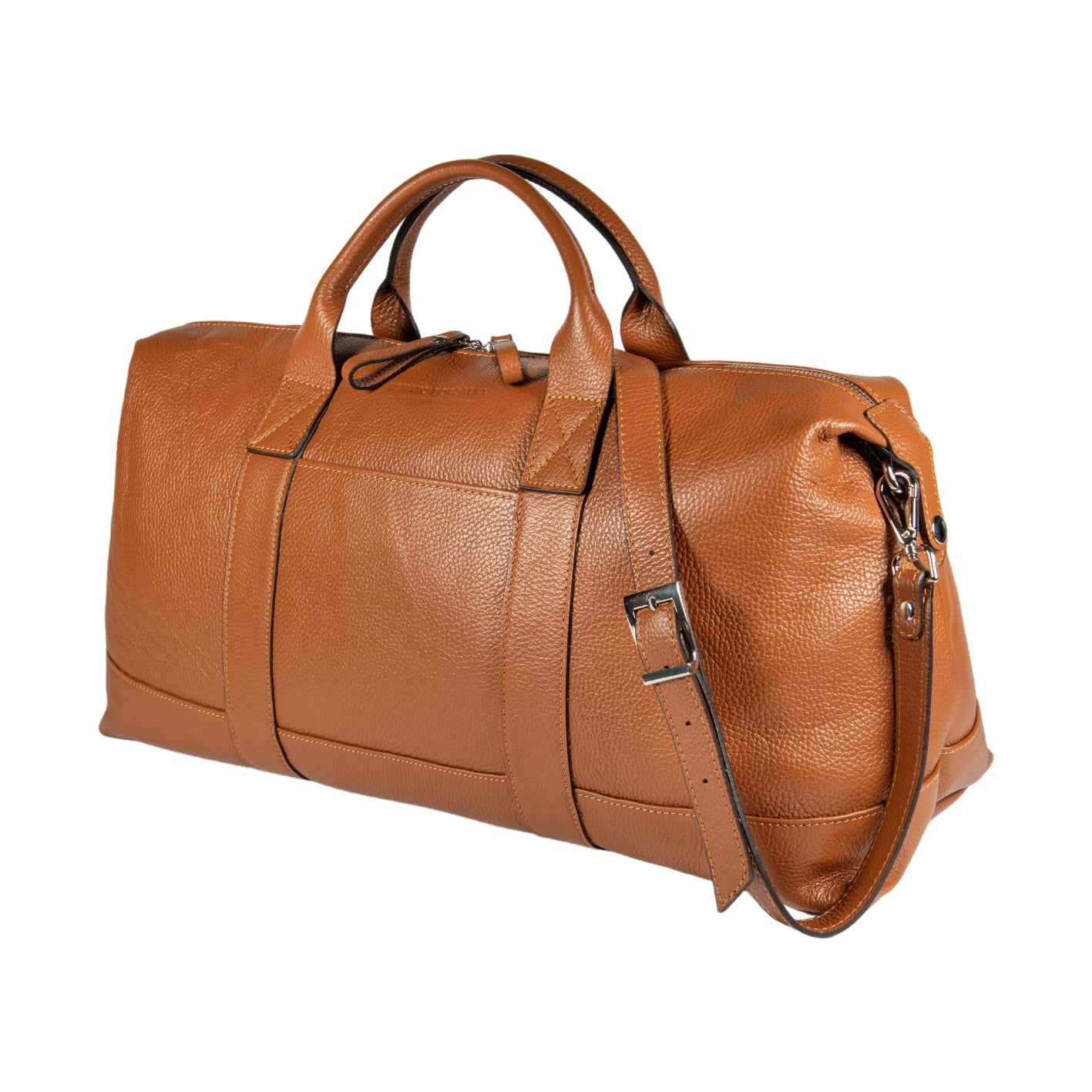 Weekendväska Full-Grain Leather - Cognac